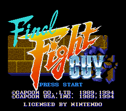 Final Fight Guy Title Screen